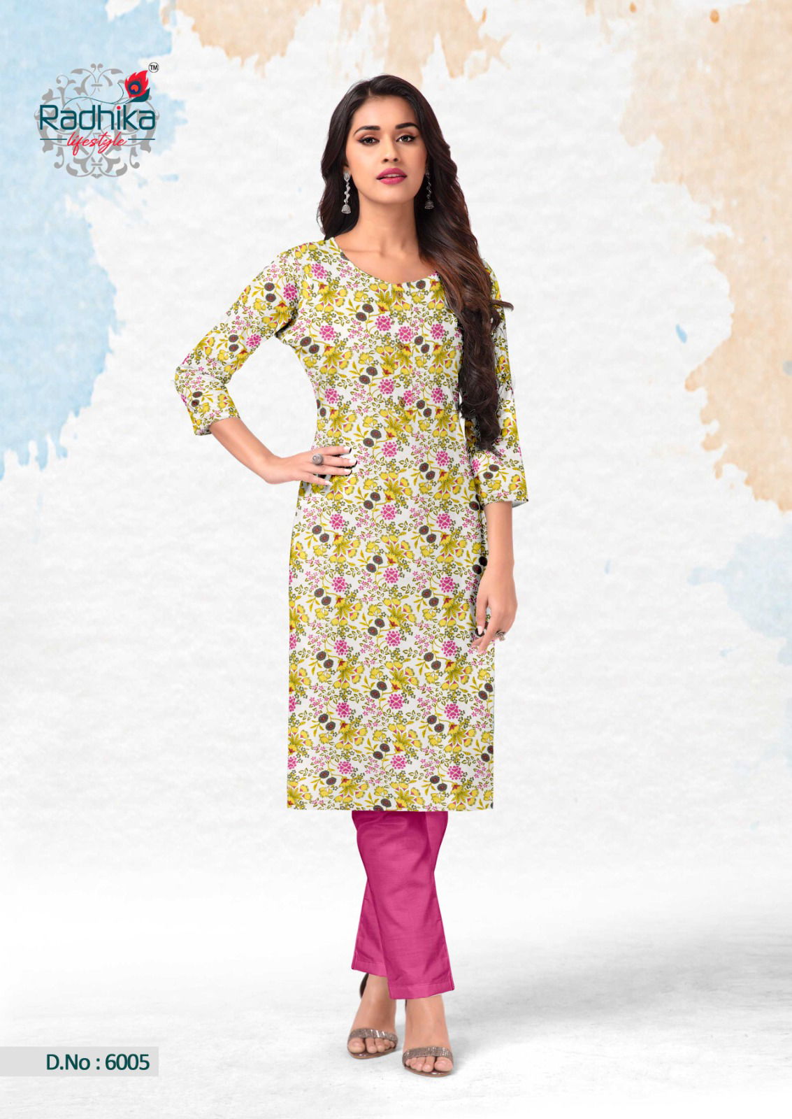 Traditional Vol 6 By Radhika Desginer Cotton Kurtis Wholesale Market In Surat
